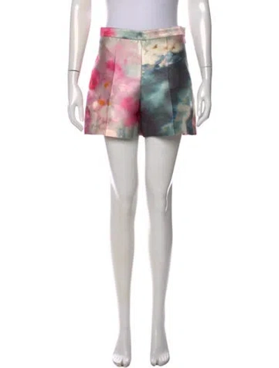 Pre-owned Honor Tie-dye Print Mini Shorts In Neutral