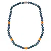 Honora Chicago Bears Pearl & Crystal Necklace In Blue In Blue