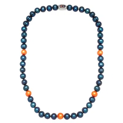 Honora Chicago Bears Pearl Necklace In Blue