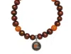 Honora Cleveland Browns Stretch Pearl & Crystal Bracelet In Brown