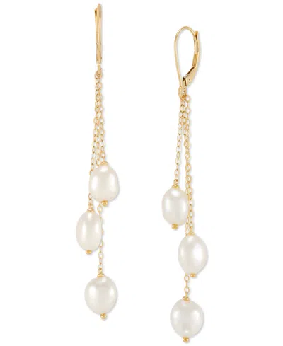 Honora Cultured Freshwater Baroque Pearl (6-7mm) Strand Drop Earrings In 10k Gold