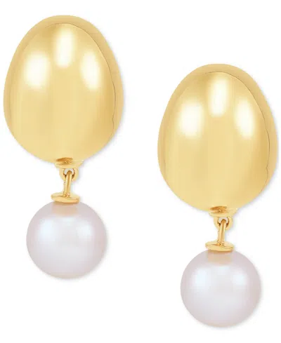 Honora Cultured Freshwater Pearl (8mm) Dangle Drop Earrings In 14k Gold In Yellow Gold