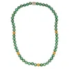 Honora Green Bay Packer Pearl & Crystal Necklace In One Color In Green