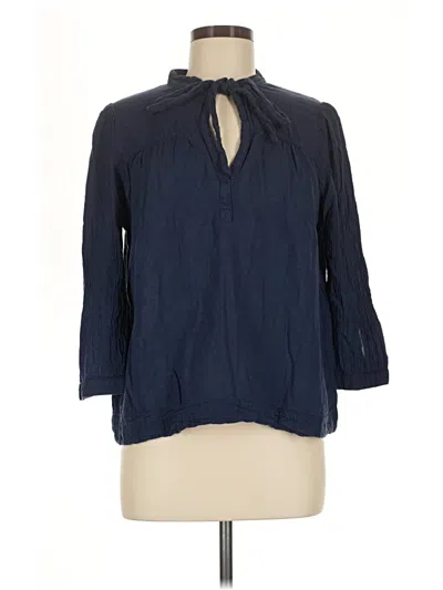 Pre-owned Honorine 3/4 Sleeve Blouse In Blue