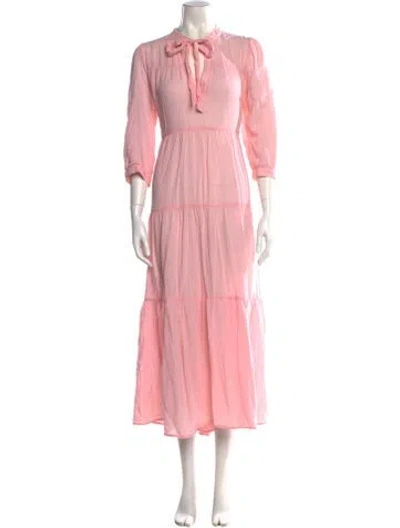 Pre-owned Honorine Crew Neck Long Dress In Pink