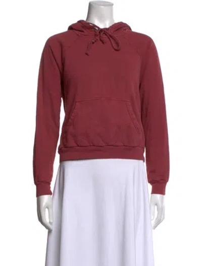 Pre-owned Honorine Crew Neck Long Sleeve Hoodie In Burgundy
