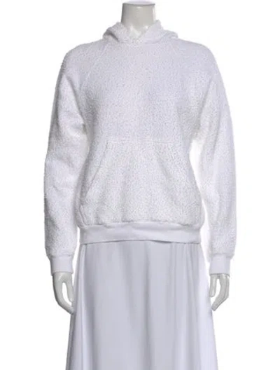 Pre-owned Honorine Crew Neck Long Sleeve Hoodie In White
