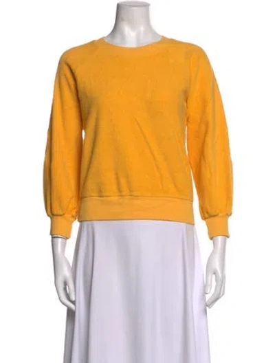 Pre-owned Honorine Crew Neck Long Sleeve Sweatshirt In Yellow