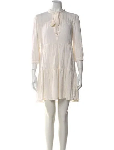 Pre-owned Honorine Crew Neck Mini Dress In Neutral