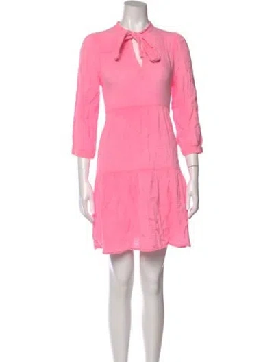 Pre-owned Honorine Crew Neck Mini Dress In Pink