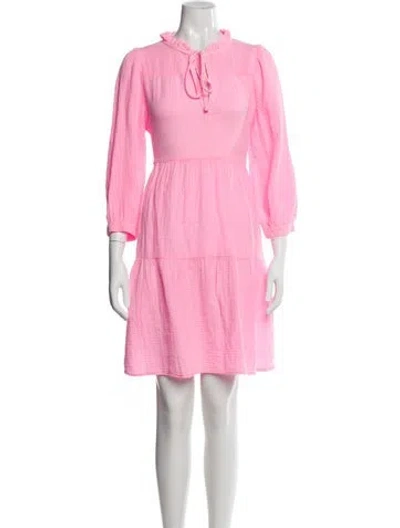Pre-owned Honorine Crew Neck Mini Dress In Pink