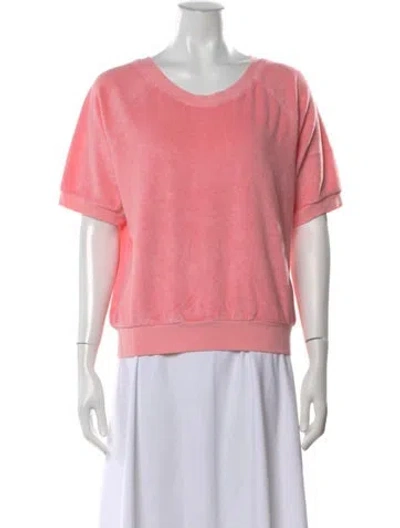 Pre-owned Honorine Crew Neck Short Sleeve Sweatshirt In Pink