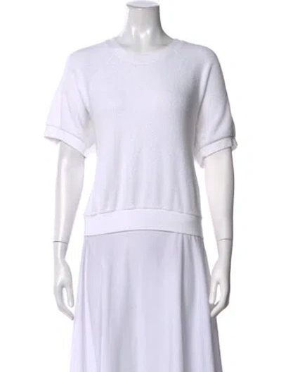 Pre-owned Honorine Crew Neck Short Sleeve T-shirt In White
