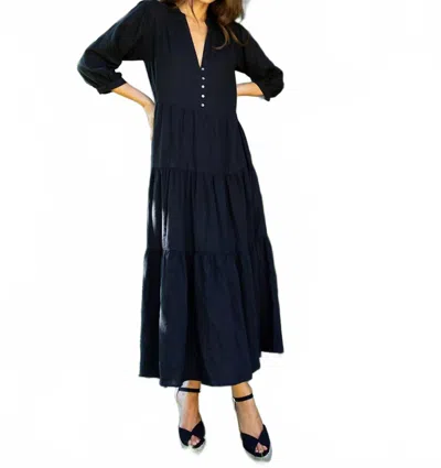 Honorine Jacquie Dress In Black In Blue