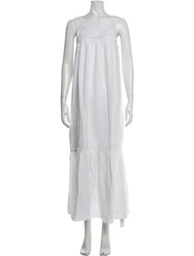 Pre-owned Honorine Lace Pattern Long Dress W/ Tags In White