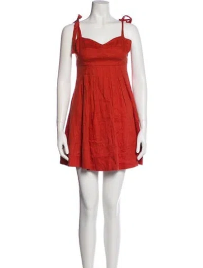 Pre-owned Honorine Linen Long Dress In Red
