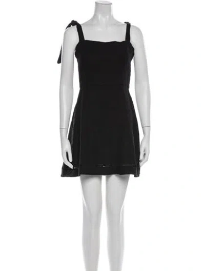 Pre-owned Honorine Linen Mini Dress In Black
