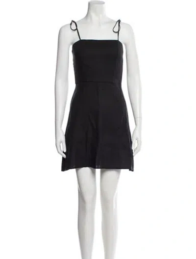 Pre-owned Honorine Linen Mini Dress In Gray