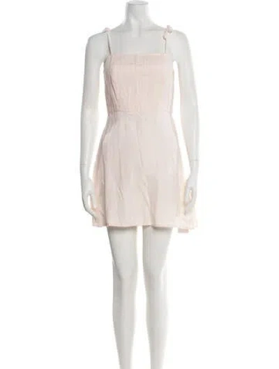 Pre-owned Honorine Linen Mini Dress In Neutral