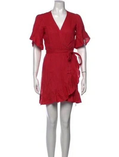 Pre-owned Honorine Linen Mini Dress In Orange