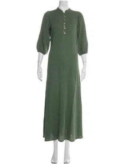 Pre-owned Honorine Long Dress In Green