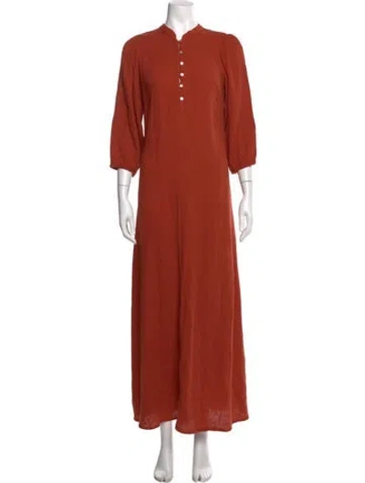 Pre-owned Honorine Long Dress In Orange