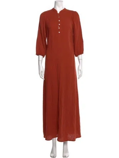 Pre-owned Honorine Long Dress In Orange