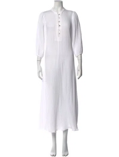 Pre-owned Honorine Long Dress In White