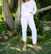 Honorine Mckenna Gauze Lined Hoodie In White/soleil