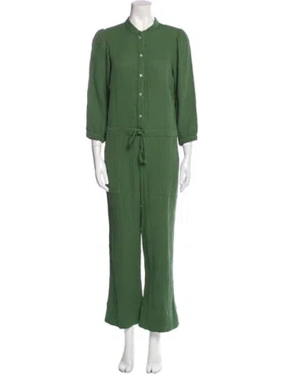 Pre-owned Honorine Mock Neck Jumpsuit In Green
