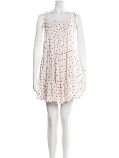 Pre-owned Honorine Polka Dot Print Knee-length Dress In Neutral