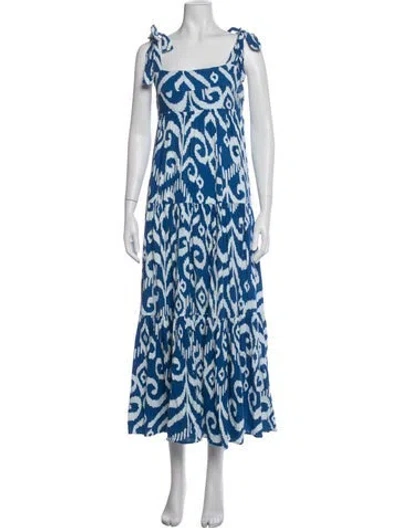Pre-owned Honorine Printed Long Dress In Multicolor