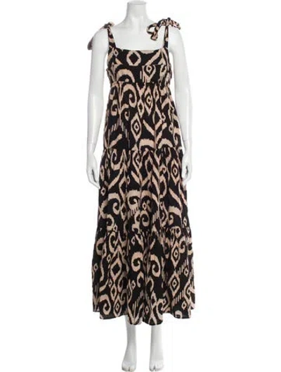 Pre-owned Honorine Printed Midi Length Dress In Multi