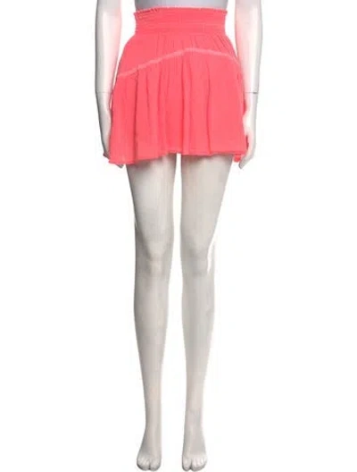 Pre-owned Honorine Ruffle Embellishment Mini Skirt In Pink