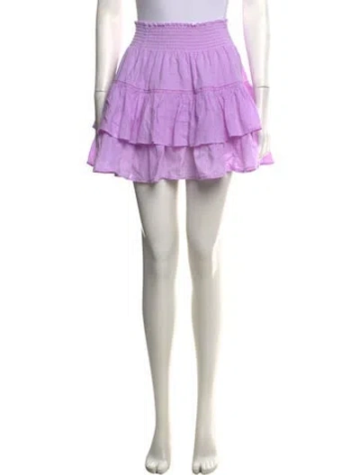 Pre-owned Honorine Ruffle Embellishment Mini Skirt In Purple