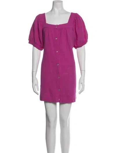 Pre-owned Honorine Ruffle Embellishment Nightgown In Purple