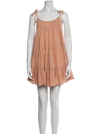 Pre-owned Honorine Scoop Neck Mini Dress In Neutral