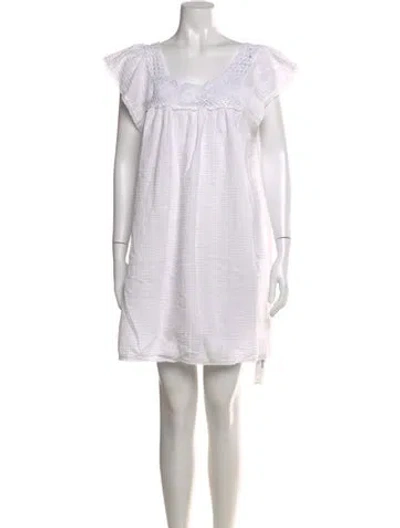 Pre-owned Honorine Scoop Neck Mini Dress W/ Tags In White