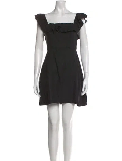 Pre-owned Honorine Square Neckline Mini Dress In Black