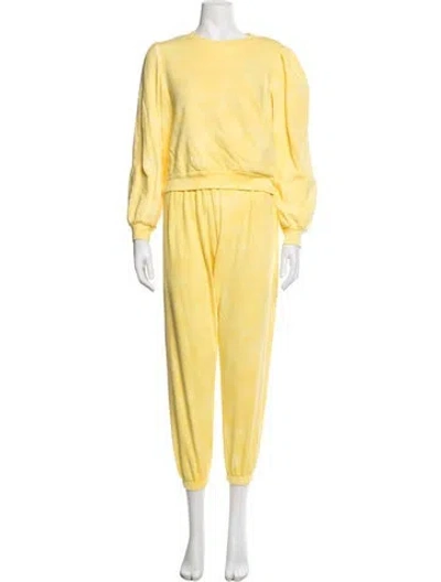 Pre-owned Honorine Tie-dye Print Lounge Set W/ Tags In Yellow