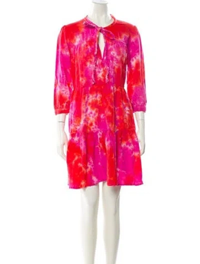 Pre-owned Honorine Tie-dye Print Mini Dress In Multi
