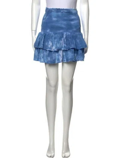 Pre-owned Honorine Tie-dye Print Mini Skirt In Blue