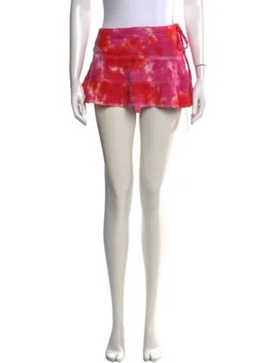 Pre-owned Honorine Tie-dye Print Mini Skirt In Pink