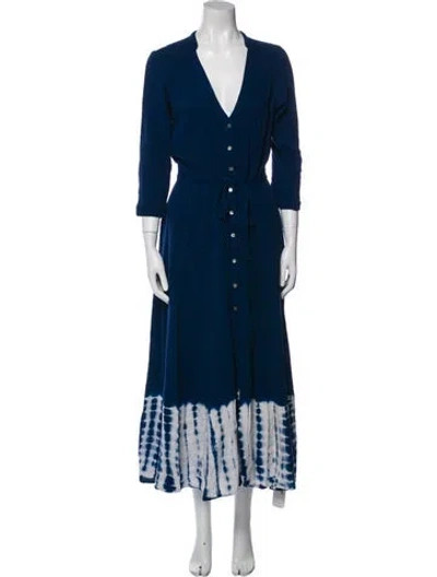 Pre-owned Honorine V-neck Long Dress In Multi