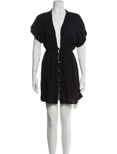Pre-owned Honorine V-neck Mini Dress In Black