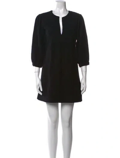 Pre-owned Honorine V-neck Mini Dress In Black