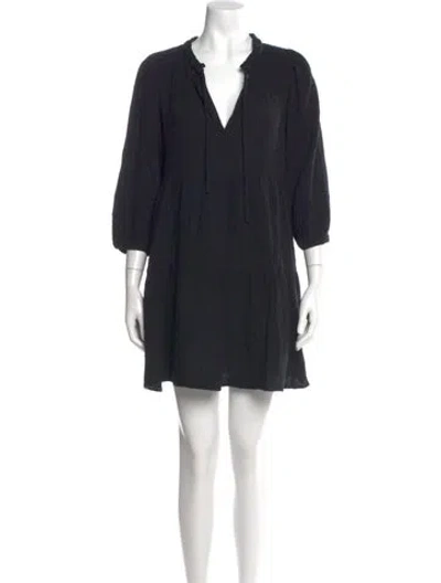 Pre-owned Honorine V-neck Mini Dress In Black