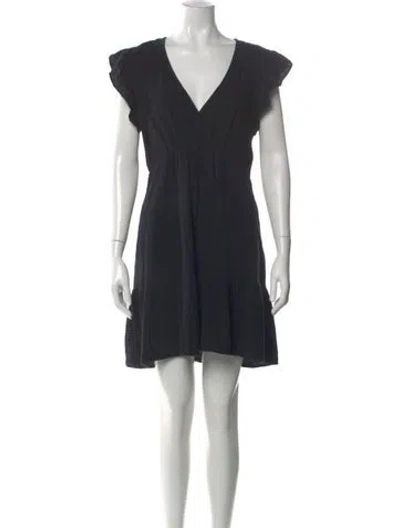 Pre-owned Honorine V-neck Mini Dress In Black