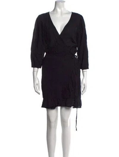 Pre-owned Honorine V-neck Mini Dress In Black