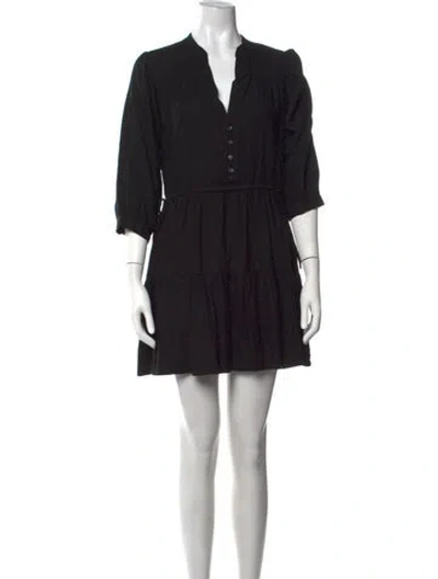 Pre-owned Honorine V-neck Mini Dress In Black